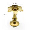 Nuevo Candelabro de Metal con Patrón Estampado Forma de Flor Lujo Accesible Decoración de Interiores Sala de Estar Restaurante Candelabro de Ambiente