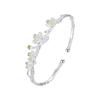 Pulseira feminina de futebol com estampa de roda gigante Sakura, prata esterlina, leve, luxuosa, de nicho, com design sofisticado e ajustável