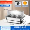 Estufa de Buffet de Autoservicio de Acero Inoxidable Estufa de Buffet con Calefacción Eléctrica Estufa Calentadora Visible con Tapa Abatible Estufa de Desayuno para Comedor de Hotel Olla Calentadora