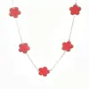 Pulsera de Acero Color Trébol de Cinco Hojas Transfronteriza Lujo Ligero Gama Alta Popular para Mujer Trébol de Cuatro Hojas Joyería de Mano de Acero Inoxidable