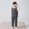 Roupas Infantis Haima 2025 Inverno Novo Conjunto Espesso de Pijama para Casa para Meninos e Meninas, Colete e Calça