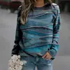 Desejo Aliexpress Ebye 2020 Outono Popular Estampa de Renderização Moletom Feminino de Manga Longa Solto com Gola Redonda para Mulheres