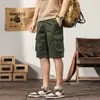 Shorts casuais de trabalho da moda de verão para homens, calças casuais de comprimento médio da moda com toque fresco de verão, shorts casuais de cor sólida para homens no joelho