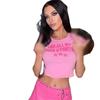 Moda de verano transfronteriza expuesta camiseta corta de manga corta chaqueta de chica caliente europea y americana y2k para mujer suministro al por mayor