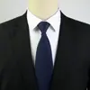Estudiantes Hombres y Mujeres Rojo, Azul y Negro Monocromático Color Puro Profesional Trabajo Ropa Formal Atado a Mano Fácil de Tirar Corbata Perezosa Cremallera Casual