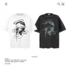 Camiseta de Manga Corta con Estampado de Personajes Estilo Retro Americano de Algodón Puro de Peso Pesado 250g Unisex Marca de Moda Corte Holgado Comercio Exterior Transfronterizo Venta al por Mayor