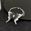 Collar de mariposa de diamantes de gota de aceite fresco de moda para mujer, diseño de nicho, temperamento moderno, sencillo collar plateado, cadena para clavícula