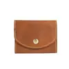 1159 Cartera Corta de Piel de Vaca de Primera Capa Estilo Retro para Hombre Billetera Sencilla de Cuero Genuino Estilo Japonés para Mujer Billetera para Monedas