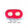 Accesorios para joyería DIY cobre puro nariz de cerdo goteando conector de doble agujero tamaño grande pequeño Rosa Rojo Rosa