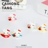 Resina Nuevo Dibujo Animado Sanrio Hello Kitty Cesta de Flores DIY Colgante Creativo para Joyería Material Accesorios Adornos de Escritorio