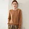 Suéter de Cachemira para Mujer Otoño/Invierno 2026 con Hombro Raglán y Cuello Redondo, Diseño Versátil, Tejido de Lana