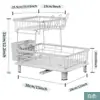 Estante de Secado y Almacenamiento Extraíble para Platos de Cocina Mesa Lateral para Fregadero Doméstico Caja de Almacenamiento para Vajilla y Palillos
