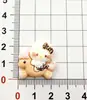 Gravata borboleta de desenho animado estampa de leopardo gatinho acessórios de resina DIY grampos de cabelo cola de creme feitos à mão, elásticos de cabelo, chaveiros e acessórios para copos de água