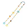 Nuevo Colgante de Cadena para Teléfono con Flor de Acrílico Bicolor Dulce, Colgante Intercambiable para Bolso con Cuentas de Colores Caramelo