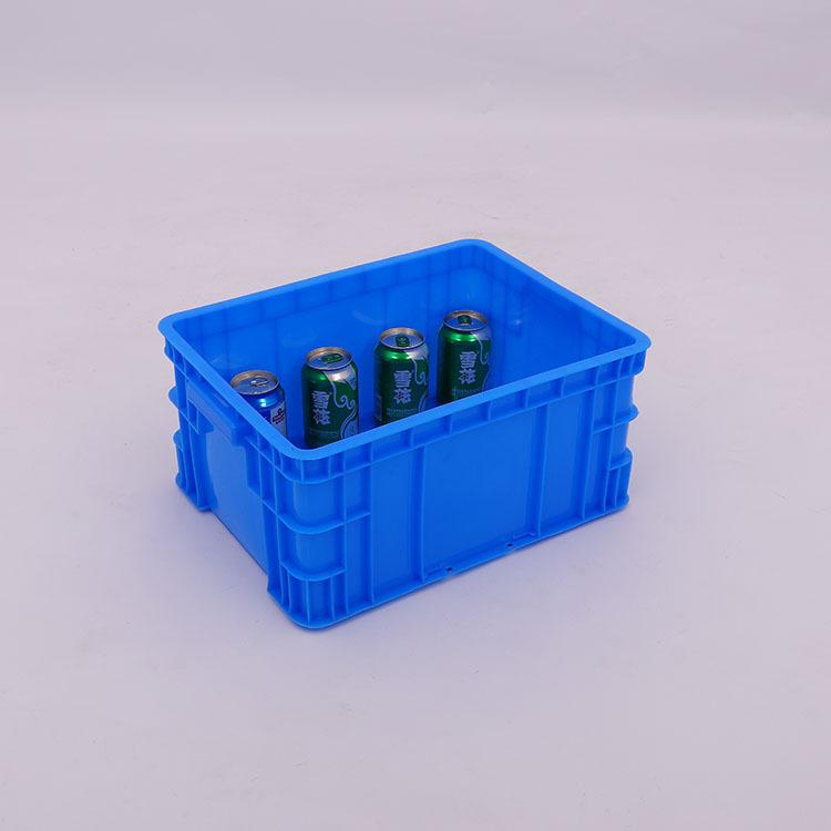 可堆高塑料周转箱 400-200仓库整理仓储箱蓝色