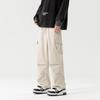 Pantalones de Paracaidista Talla Grande para Hombre Sueltos Adelgazantes Modernos con Cordón Bolsillo Pierna Ancha Suelta Pantalones de Herramienta Casuales