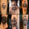 Artículo Popular Transfronterizo: Sol Oscuro y Luna Flor de Loto Espina Cinta Línea Tatuaje Tótem Medio Brazo Cintura Espalda Pegatina Amazon