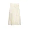 Ropa Nueva de Primavera 2026 para Mujer de Aliexpress Transfronterizo Color Sólido Plisado Línea A Bufanda Esponjosa Falda Midi 1255415