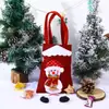 Decoraciones navideñas lino nubes muñeco tridimensional bolso de mano regalo de graduación de jardín de infantes bolso de mano navideño