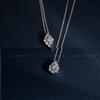 Colar de Prata 925 Banhado a Platina Super Grande de Um Olho com Zircônia Ponta de Lança/Gota d'Água Corrente para Clavícula Feminina
