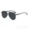 Óculos de Sol de Metal Fashion Aviador Polarizado com Ponte Dupla Personalizado para Homens, Proteção Solar Transfronteiriça Europeia e Americana, Óculos de Sol de Novo Estilo para Dirigir para Mulheres
