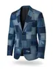 Nueva Chaqueta de Traje a Cuadros de Fila Única con Dos Botones de Comercio Exterior Transfronterizo para Hombre, Parte Superior de Traje Casual Ajustada para Hombre