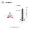 Pendientes de Aleación de Titanio F136 con Tres Piedras Redondas de Circonita, Tornillos para Oreja G23, Tornillos para Lengua, Tornillos para Labio, Joyería para Piercings de Implante de Grado Médico