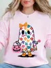 Tamanho Europeu Transfronteiriço Veludo Fino Feminino Fofo Flor Laço Algodão Crew Ne Halloween