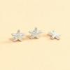 Plata Esterlina S925 Estrella de Mar Cuentas de Plata Lisa Accesorios de Joyería de Plata DIY Cuerda Trenzada Cuentas de Cristal Cuentas Espaciadoras Accesorios