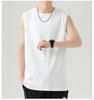 Atacado cor sólida 220g camiseta sem mangas colete fitness esportivo masculino e feminino uso interno e externo combina com tudo algodão puro colete branco