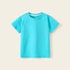 Camiseta infantil de algodão com manga curta em cores de doce para meninos e meninas nova camiseta de verão com manga curta jaqueta estilo western uma geração de cabelo