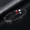 Pulseira Transfronteiriça Wish Removível Padrão Dragão Pulseira de Terapia Magnética Pulseira Masculina de Aço Titânio Pulseira Prateada Joia Feminina 7mm Larga