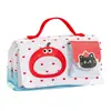 Bolsa para lápices magnética con tapa abatible, gran capacidad, portátil, impermeable y resistente a las manchas, con diseño de gato lindo, para estudiantes de primaria, bolsa de papelería para lápices de dibujos animados