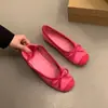 Primer Encuentro con los Zapatos Planos Estilo Ballet Francés para Mujer, Nuevo Modelo 2026, Mocasines de Boca Baja con Lazo, Suaves y Elegantes
