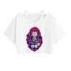 Camiseta de manga corta con estampado de dibujos animados de Jujutsu Kaisen para mujer, estilo informal y popular, de verano