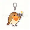 Pingente Chaveiro Acrílico Pisco-de-peito-ruivo Europeu Desenho Animado Criativo Presente Decoração de Mochila Mercadoria de Anime Transfronteiriça