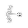 Joias Europeias e Americanas para Piercing Transfronteiriço Brincos de Rosca Studs para Osso da Orelha com Flores e Cravejados de Diamantes Zircônia Toque de Luxo para Mulheres