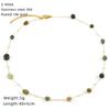Collar de Acero Inoxidable Transfronterizo con Cuentas de Cristal y Cristal Dulce Turquesa Piedra Natural Personalizado Cadena Clavicular de Alta Gama