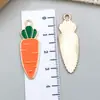 Aleación Huevo de Pascua con Goteo de Aceite Conejo de Dibujos Animados Zanahoria Colgante Joyería DIY Creativa Accesorios para Llaveros