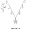 Elemento Popular do Xiaohongshu Colar de Zircônia Estrela Rosa Luxo Acessível Estilo Ins de Alta Qualidade Acessórios de Joias de Nicho para Mulheres
