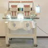 Máquina de Bordado por Computadora Totalmente Automática de Doble Cabezal 1202Ct, Máquina de Bordado de 2 Cabezales para Gorras, Prendas y Bordado Plano