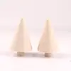 Artesanías de Árbol Pequeño de Madera Blanco Grabable para Graffiti Árbol de Navidad Adornos Juguetes Creativos de Tronco de Color para Niños