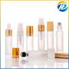 5ml 10ml tapa color madera botella con rodillo de bolitas para perfume botella separada aceite esencial botella con bolitas de vidrio esmerilado botella cosmética portátil