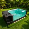 Piscina Pequeña Prefabricada de Fibra de Vidrio para Jardines de Villas Exteriores, Venta Directa de Fábrica, No Requiere Instalación