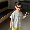 Conjunto de Verano para Niños 2026 Nuevo Estilo Coreano Ropa Urbana Elegante y Fresca para Niños Camiseta de Manga Corta para Niños