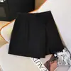 Falda short asimétrica con abertura, estilo 2026, pantalones casuales de traje de cintura alta para verano, para mujeres de talla grande, línea A adelgazante, nuevo estilo chino