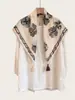 Pañuelo estilo vintage con estampado de anacardos para mujer, un accesorio chic y discreto que se puede usar en capas e incluso como cinturón para la cintura para crear un efecto adelgazante