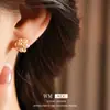 Pendientes de Aguja de Plata Incrustados con Diamantes, Exquisitos Pendientes Florales de Perlas, Pendientes de Estilo Palacio Retro Francés, Fábrica de Pendientes de Lujo Ligero de Gama Alta