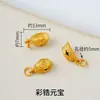 Acessórios de Fio Vermelho Ano do Cavalo Ouro 18K Peças de Joias Artesanais DIY Sino Amendoim Pingente Ornamento Pendurado Materiais