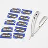 Porta navaja manual de acero inoxidable Wan Mei porta navaja para cabello porta navaja de doble filo plegable porta navaja para recortar cejas navaja